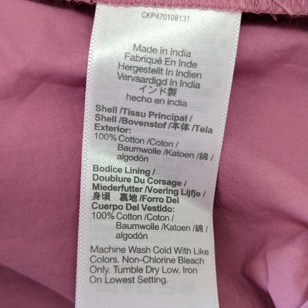 Madewell Delicate Shaded‎ Pink Sidonie Cotton Ruffled Backless Maxi Dress XL NWT - Picture 10 of 15